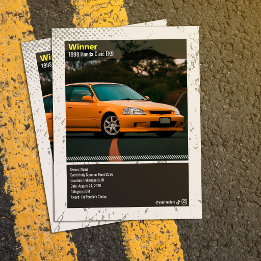 Fully custom Car Show Winner Snapshot Card