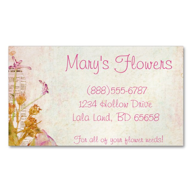 Fully Custom Floral Business Card (Front)