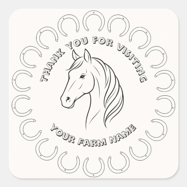 Fully Custom Horse Farm Stickers (Front)