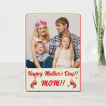 Fully Custom Photo Mother's Day Card For Mum
