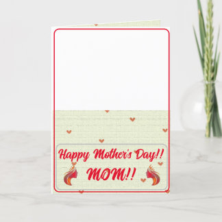 Fully Custom Photo Mother's Day Card For Mum