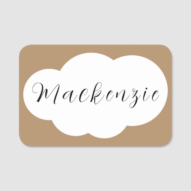 Fully Customisable 3" X 2" Rectangle Name Tag (Front)