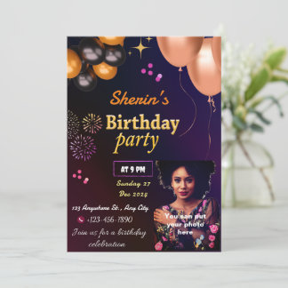 Fully Customisable Birthday Invitation