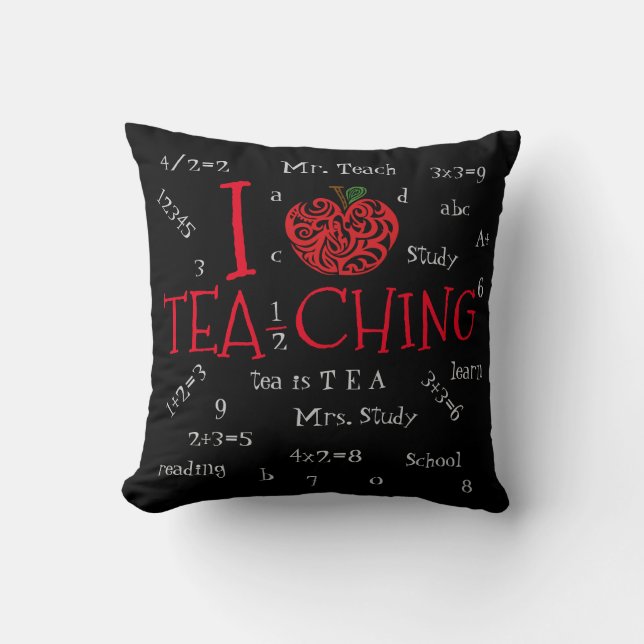 Fully Customisable Chalkboard Edition Teacher Cushion (Front)