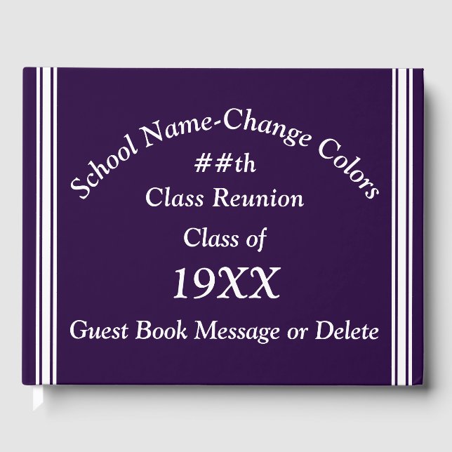 Fully Customisable, Class Reunion Guest Books, Book (Front)