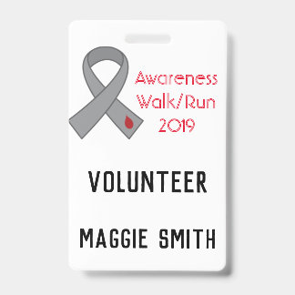 Fully Customisable Diabetes Ribbon badge ID Badge
