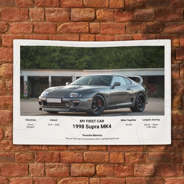 Fully Customisable First Car memory Banner (Creator Uploaded)