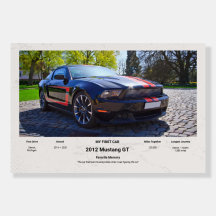 Fully Customisable First Car memory foamcore board