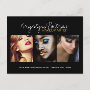 Fully Customisable Makeup Artist Comp Card