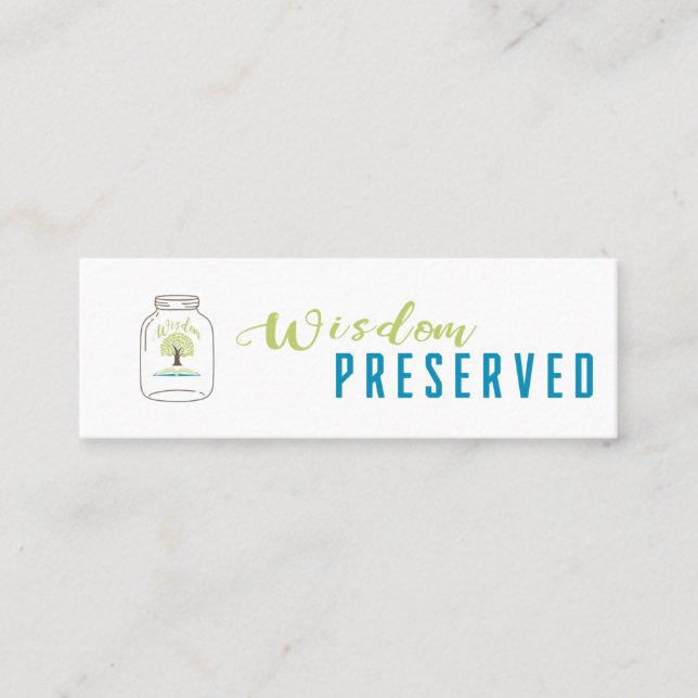 Fully Customisable Mini, 3.0" x 1.0" Business Card (Front)