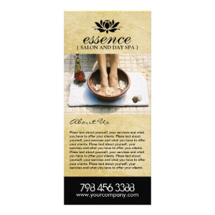 Fully Customisable Salon Menu Rack Card