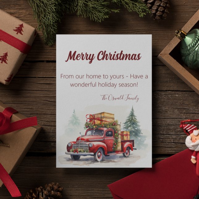 Fully Customisable Vintage Truck Christmas Card (Creator Uploaded)