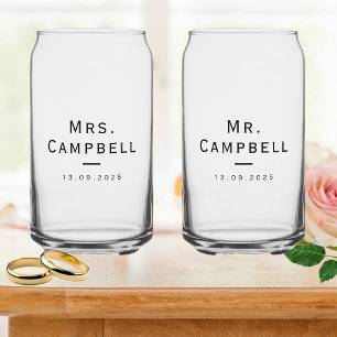 Fully customisable wedding  can glass
