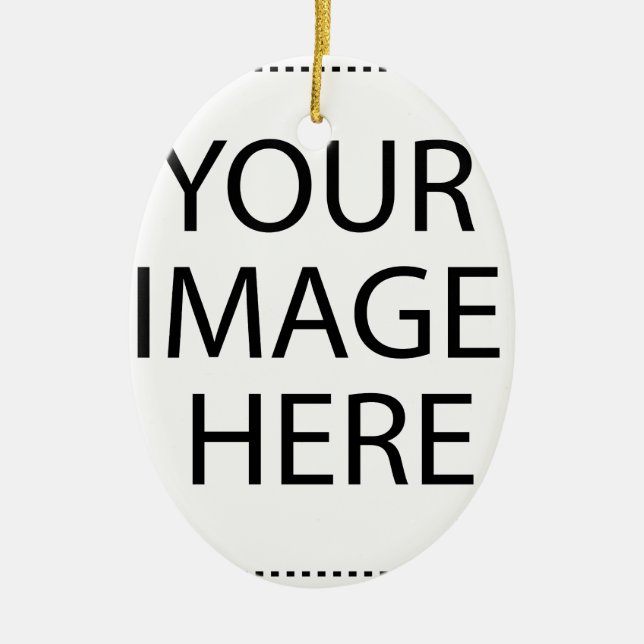 Fully Customisable YOUR IMAGE HERE Ceramic Ornament (Front)