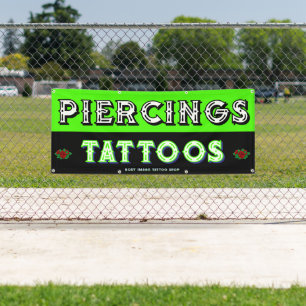 Fully Customise Tattoo Shop Attract Customers Banner