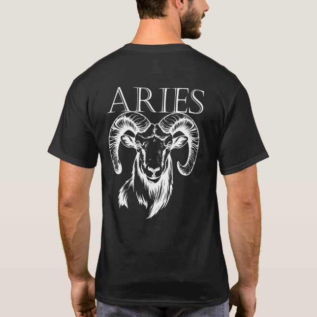Fully Customizable Aries Personalized  T-Shirt (Back)