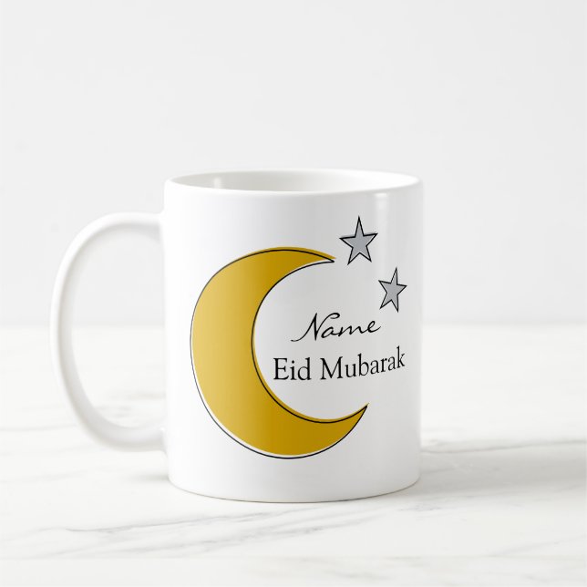 Fully Customizable Eid Mug -Eid Mubarak Coffee Cup (Left)