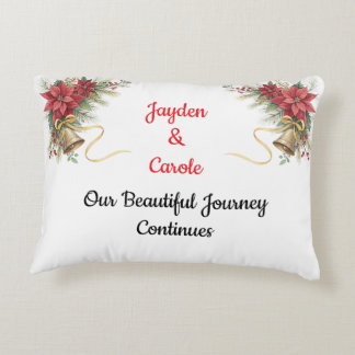 Fully Customizable First Christmas ornament Decorative Cushion