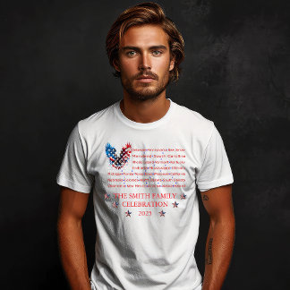 Fully Customizable Patriotic 4th of July Design T-Shirt