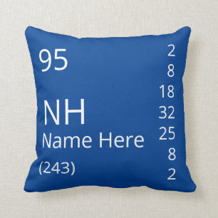 Fully Customizable Periodic Table of Elements Cell Cushion
