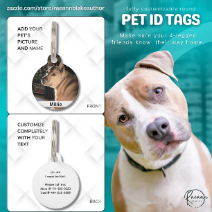 Fully Customizable Round Pet ID Tag