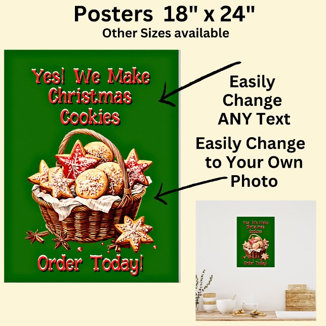 Fully Editable Christmas Cookies Poster (Creator Uploaded)