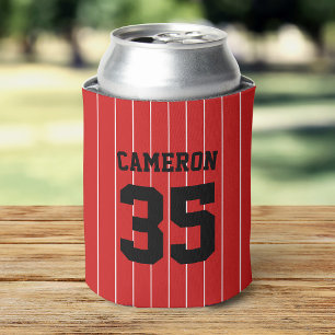 Fully Editable Colours Baseball Jersey Stripes Nam Can Cooler