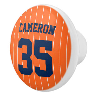Fully Editable Colours Baseball Jersey Stripes Nam Ceramic Knob