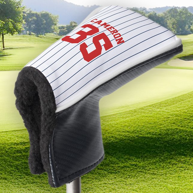 Fully Editable Colours Baseball Jersey Stripes Nam Golf Head Cover (Creator Uploaded)