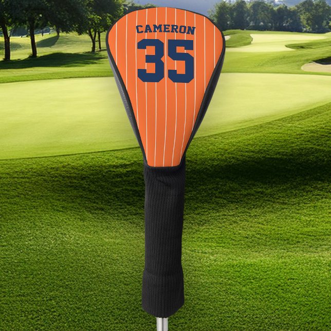 Fully Editable Colours Baseball Jersey Stripes Nam Golf Head Cover (Creator Uploaded)
