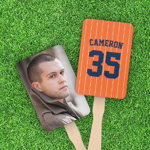 Fully Editable Colours Baseball Jersey Stripes Nam Hand Fan