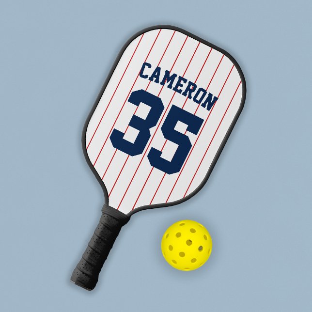 Fully Editable Colours Baseball Jersey Stripes Nam Pickleball Paddle (Creator Uploaded)
