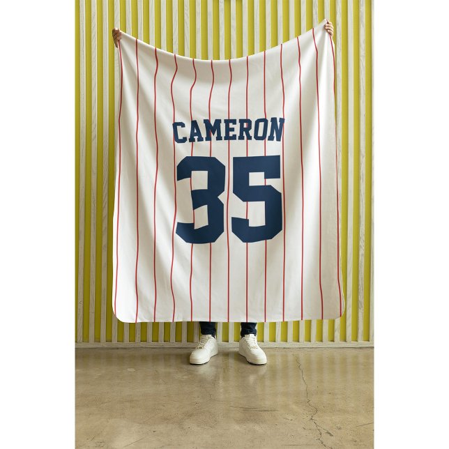 Fully Editable Colours Baseball Jersey Stripes Nam Sherpa Blanket (Creator Uploaded)
