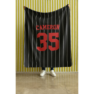 Fully Editable Colours Baseball Jersey Stripes Nam Sherpa Blanket