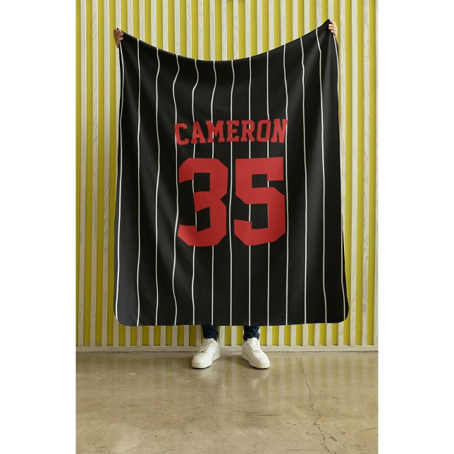 Fully Editable Colours Baseball Jersey Stripes Nam Sherpa Blanket (Creator Uploaded)
