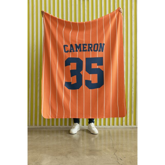 Fully Editable Colours Baseball Jersey Stripes Nam Sherpa Blanket (Creator Uploaded)