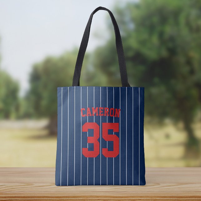 Fully Editable Colours Baseball Jersey Stripes Nam Tote Bag (Creator Uploaded)