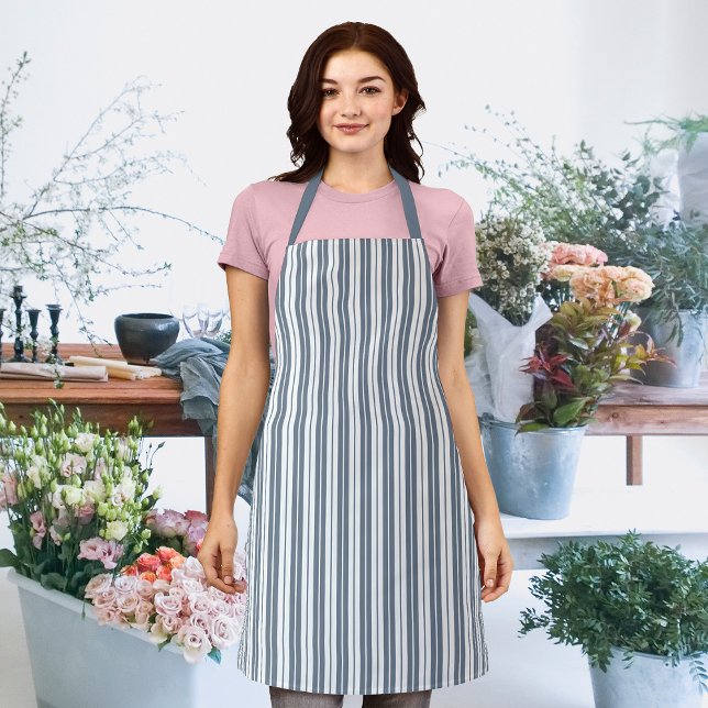 Fully Editable Colours Rustic Country Stripes Apron (Creator Uploaded)