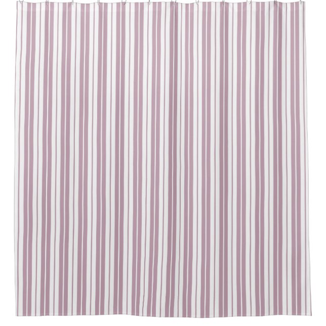 Fully Editable Colours Rustic Country Stripes Shower Curtain (Front)
