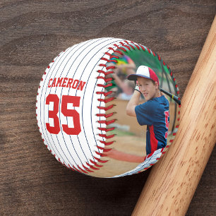 Fully Editable Colours Stripes Name Number Photo Baseball