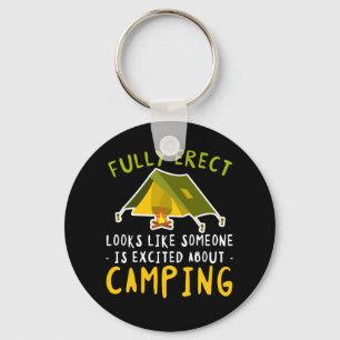 Fully Erect Excited Tent Camping Lover Key Ring