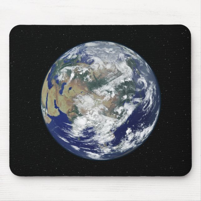 Fully lit Earth centred on Asia Mouse Pad (Front)