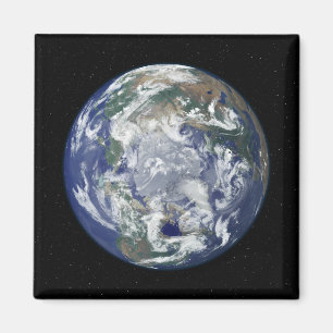 Fully lit Earth centred on the North Pole Magnet