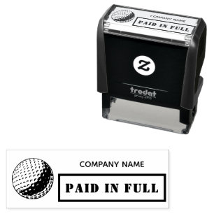 Fully Paid Business Modern Golf Ball Golfer Self-inking Stamp