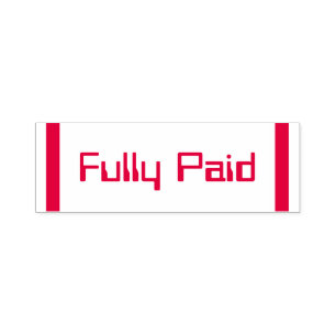 "Fully Paid" Rubber Stamp