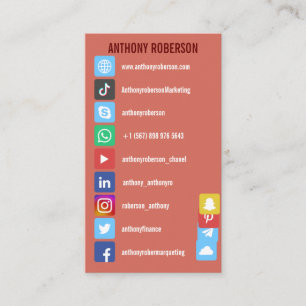 Fully personalise icons with 4 extra business card
