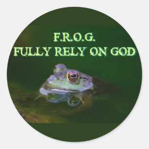 Fully Rely on God Classic Round Sticker