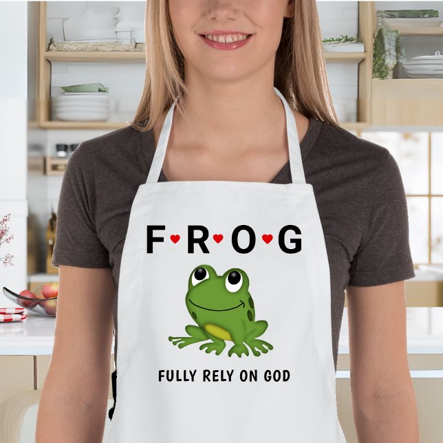   Fully Rely on God Frog Hearts   Long Apron (Creator Uploaded)