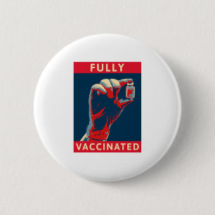 Fully Vaccinated 6 Cm Round Badge