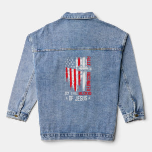 Fully Vaccinated By The Blood Of Jesus Christian U Denim Jacket